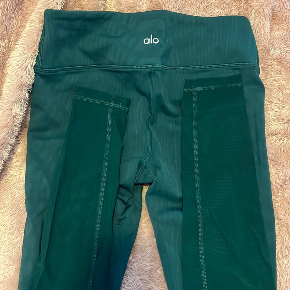 Emerald Alo Yoga Mesh Leggings